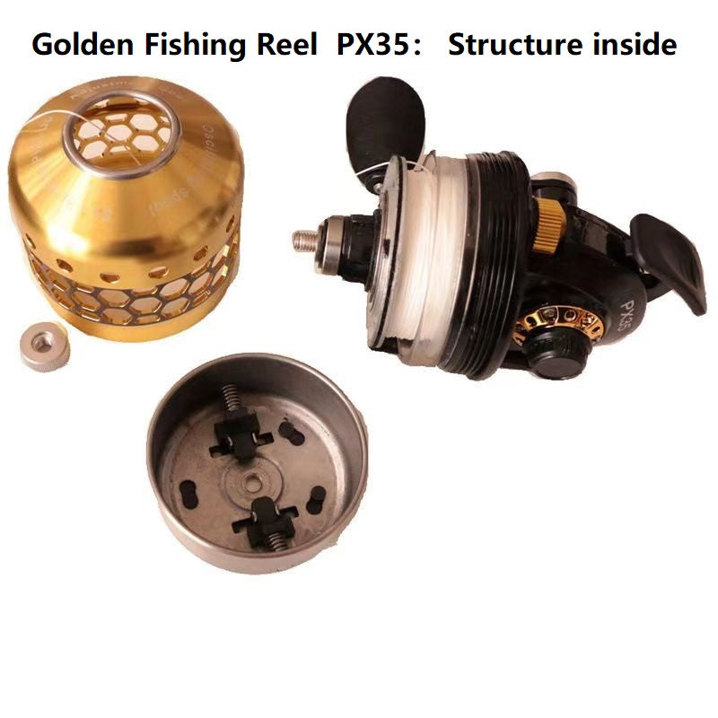 High-end Slingshot Fishing Set with Golden Reel PX35 for Professionals