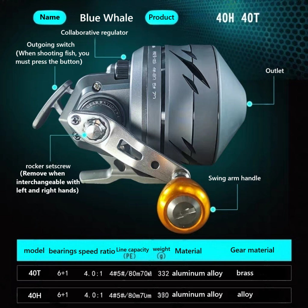 Blue Whale Fishing Reel(Slingshot not included)